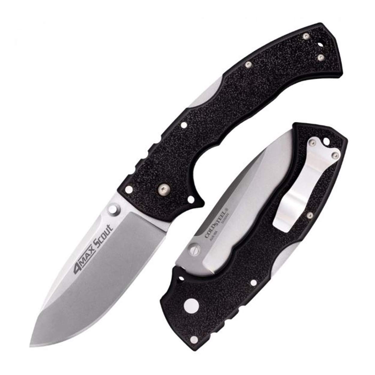 Cold Steel 4-Max Scout Folding Knife with Tri-Ad Lock and G-10 Handle, One Size & Rajah II Folding Knife, Black, 6.0" - Image 3