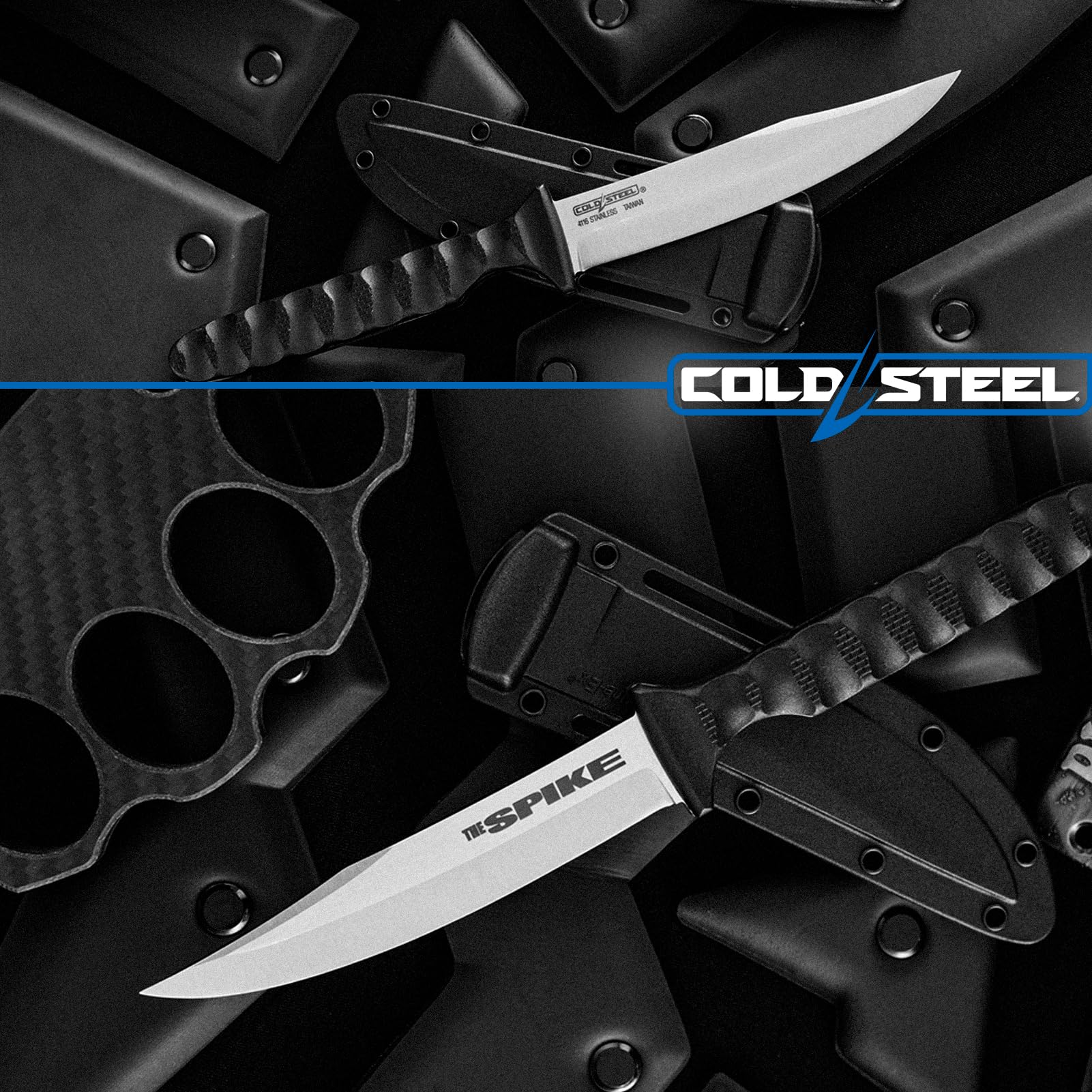 Cold Steel Bowie Spike Durable Lightweight German 4116 Stainless Steel 4" Fixed Blade Tactical Outdoor Hunting Neck Knife, Textured Griv-Ex Handle, Secure-Ex Sheath - Image 7