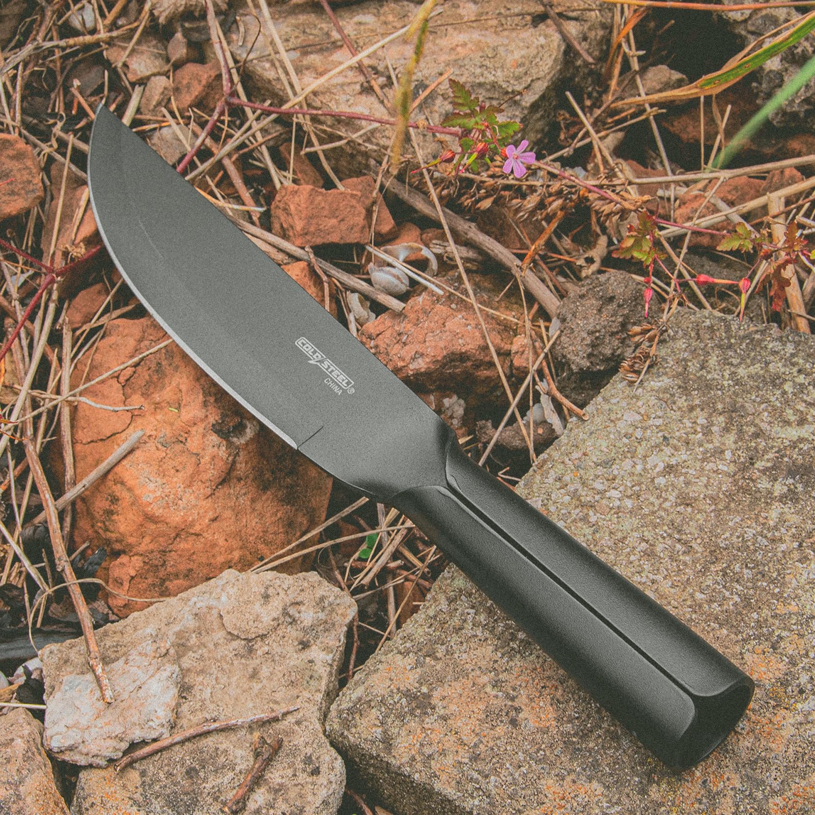 Cold Steel Bushman Durable Resistant 7" SK-5 High Carbon Fixed Blade Outdoor Survival Hunting Knife, 5.25" Hollow Handle, Secure-Ex Sheath with Ferrocerium Fire Steel - Image 6