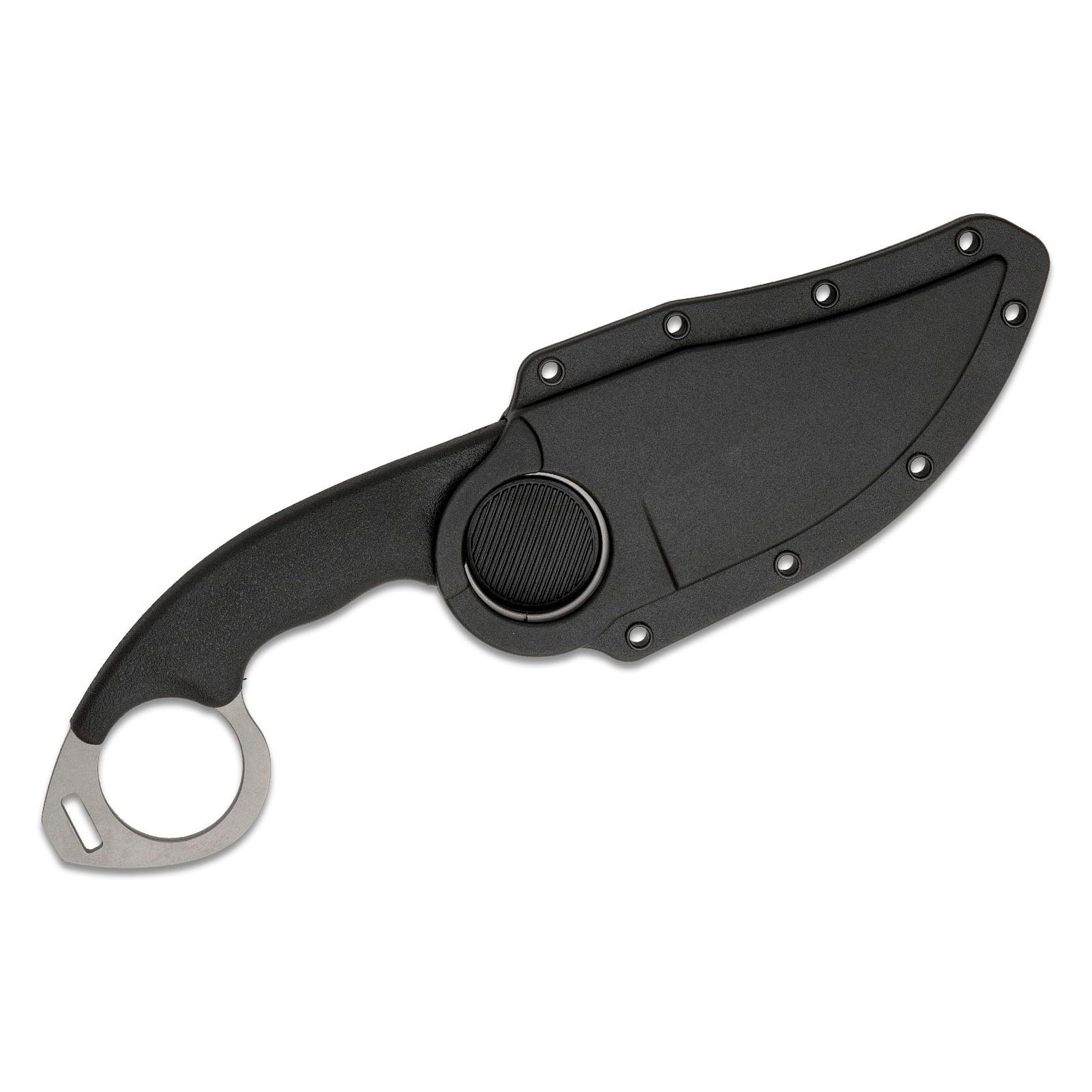 Cold Steel Double Agent II Serrated Edge Durable Lightweight Japanese AUS8A Steel Clip Point Shape 3" Fixed Blade Tactical Outdoor Hunting Knife, Griv-Ex Handle, Secure-Ex Sheath - Image 5