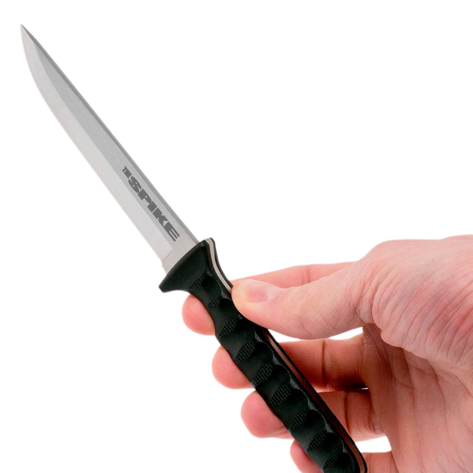 COLD STEEL Drop Point Spike Durable Lightweight German 4116 Stainless Steel 4" Fixed Blade Tactical Outdoor Hunting Neck Knife, Textured Griv-Ex Handle, Secure-Ex Sheath - Image 7