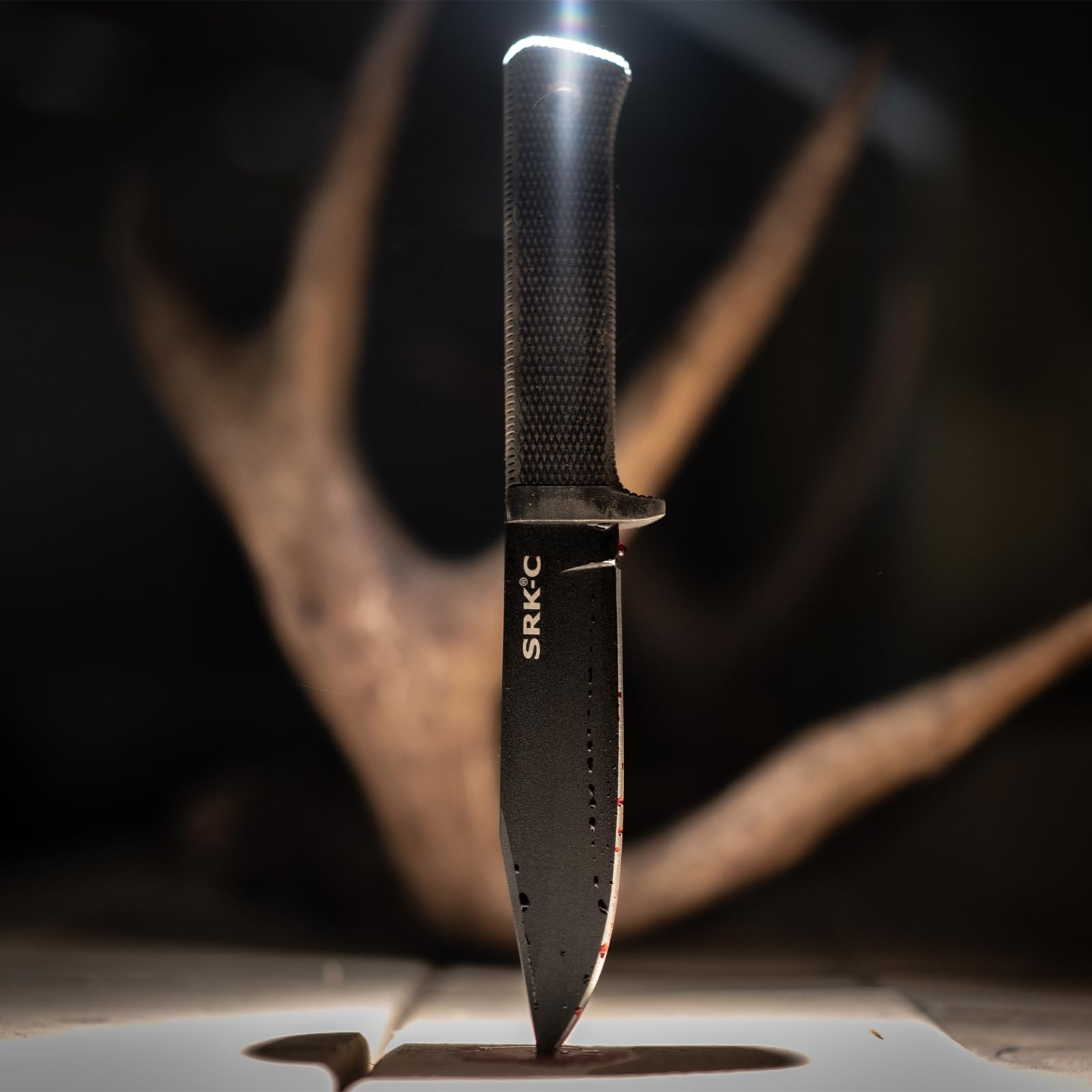 COLD STEEL SRK Compact 5" SK-5 Clip Point Razor-Sharp Blade 4.5" Durable Kray-Ex Handle Tactical Fixed Blade Knife w/Secure-Ex Sheath - Image 6